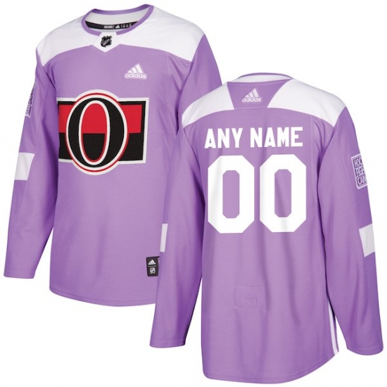 Men's Ottawa Senators adidas Purple Hockey Fights Cancer Custom Practice Jersey - Ujersey