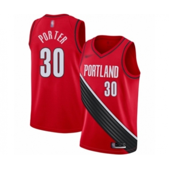 Youth Portland Trail Blazers #30 Terry Porter Swingman Red Finished Basketball Jersey - Statement Edition - Ujersey