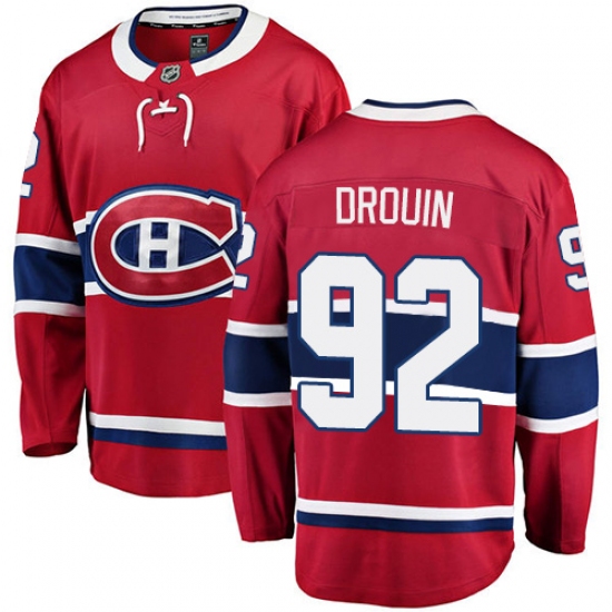 Men's Montreal Canadiens #92 Jonathan Drouin Authentic Red Home Fanatics Branded Breakaway NHL Jersey - Ujersey