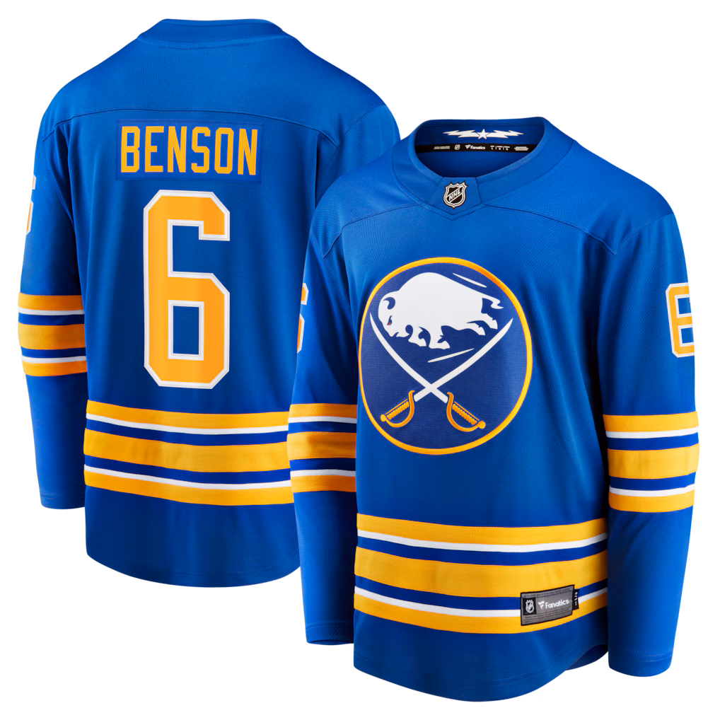 Men's Buffalo Sabres Zach Benson Fanatics Royal Home Breakaway Jersey - Ujersey