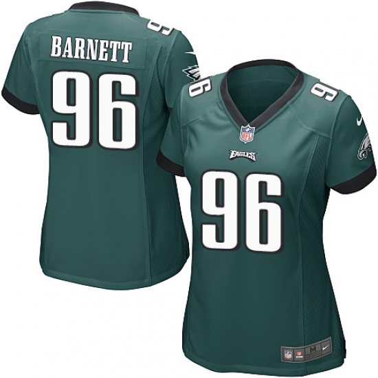 Women's Nike Philadelphia Eagles #96 Derek Barnett Game Midnight Green Team Color NFL Jersey - Ujersey