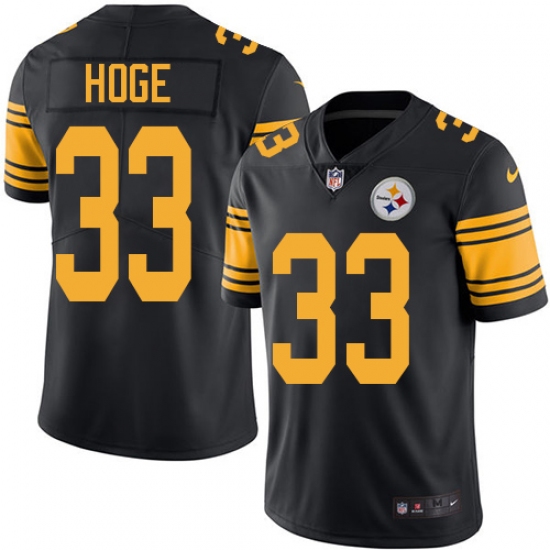 Youth Nike Pittsburgh Steelers #33 Merril Hoge Elite Black Rush Vapor Untouchable NFL Jersey - Ujersey