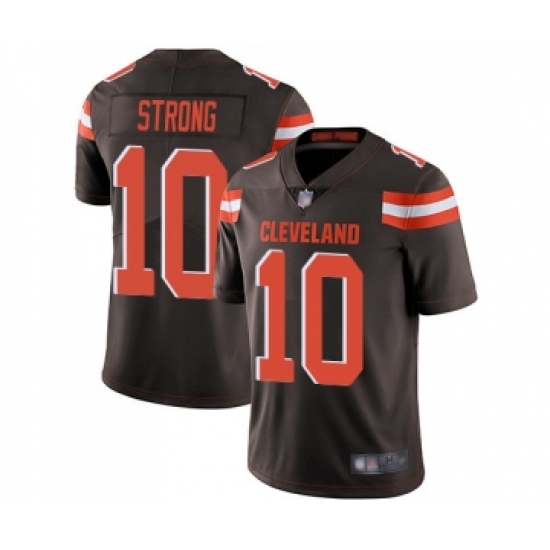 Men's Cleveland Browns #10 Jaelen Strong Brown Team Color Vapor Untouchable Limited Player Football Jersey - Ujersey