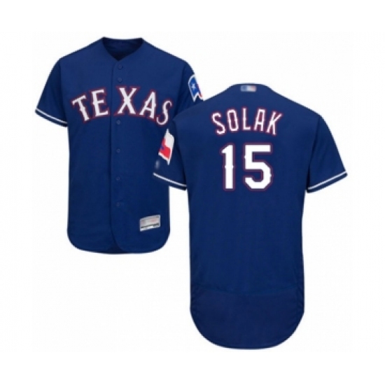 Men's Texas Rangers #15 Nick Solak Royal Blue Alternate Flex Base Authentic Collection Baseball Player Jersey - Ujersey