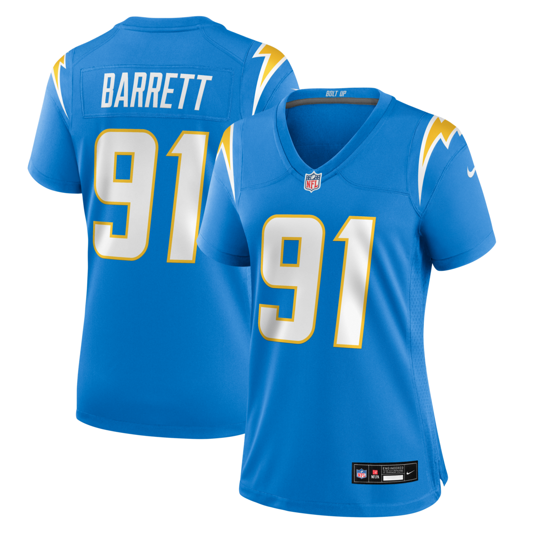 Women's Los Angeles Chargers Nick Barrett Nike Powder Blue Team Game Jersey