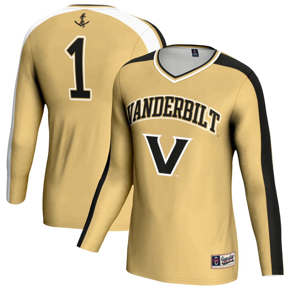Unisex GameDay Greats Gold Vanderbilt Commodores Women's Volleyball Lightweight Fashion Jersey - ujerseystore