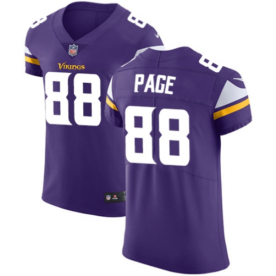 Men's Nike Minnesota Vikings #88 Alan Page Purple Team Color Vapor Untouchable Elite Player NFL Jersey - Ujersey