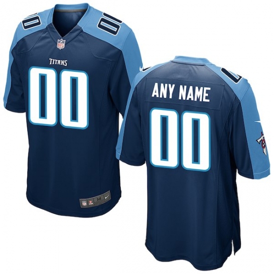 Men's Tennessee Titans Nike Navy Custom Game Jersey - Ujersey