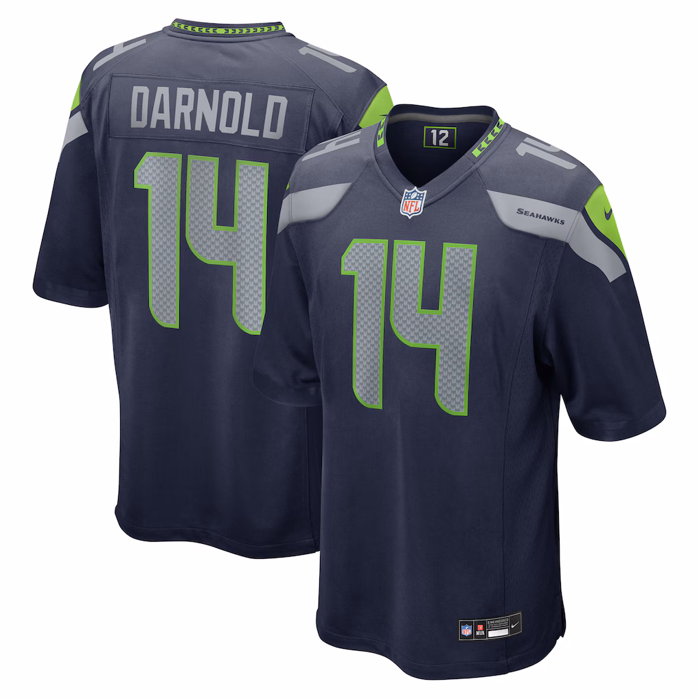 Youth Seattle Seahawks Sam Darnold Nike College Navy Team Game Jersey - Ujersey
