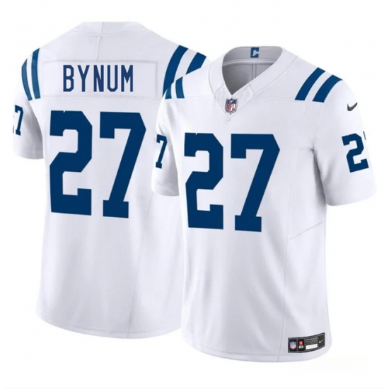 Men's Indianapolis Colts #27 Cam Bynuml White 2025 F.U.S.E. Vapor Limited Football Stitched Jersey - Ujersey