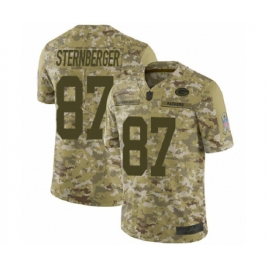 Men's Green Bay Packers #87 Jace Sternberger Limited Camo 2018 Salute to Service Football Jersey - Ujersey