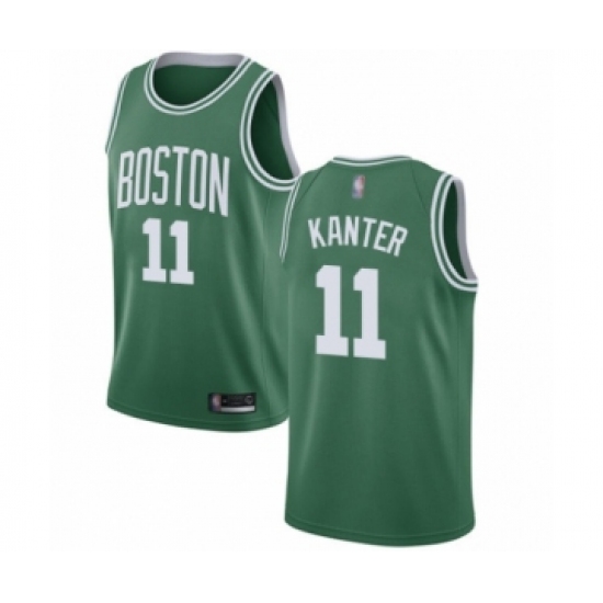 Youth Boston Celtics #11 Enes Kanter Swingman Green(White No.) Road Basketball Jersey - Icon Edition