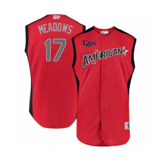 Men's Tampa Bay Rays #17 Austin Meadows Authentic Red American League 2019 Baseball All-Star Jersey - Ujersey