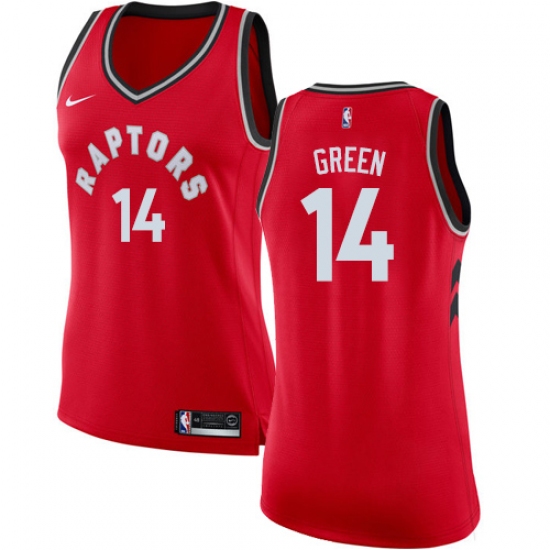 Women's Nike Toronto Raptors #14 Danny Green Swingman Red NBA Jersey - Icon Edition - Ujersey
