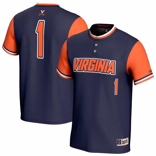 Unisex GameDay Greats Navy Virginia Cavaliers Lightweight Softball Fashion Jersey - Ujersey