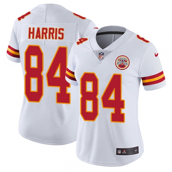 Women's Nike Kansas City Chiefs #84 Demetrius Harris White Vapor Untouchable Limited Player NFL Jersey - Ujersey