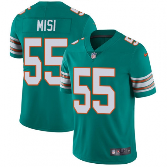 Youth Nike Miami Dolphins #55 Koa Misi Aqua Green Alternate Vapor Untouchable Limited Player NFL Jersey - Ujersey