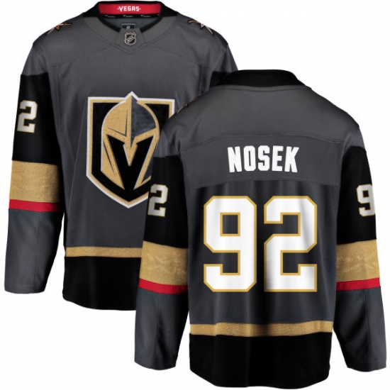 Men's Vegas Golden Knights #92 Tomas Nosek Authentic Black Home Fanatics Branded Breakaway NHL Jersey - Ujersey