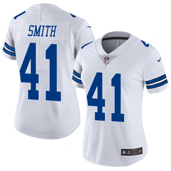 Women's Nike Dallas Cowboys #41 Keith Smith White Vapor Untouchable Limited Player NFL Jersey - Ujersey