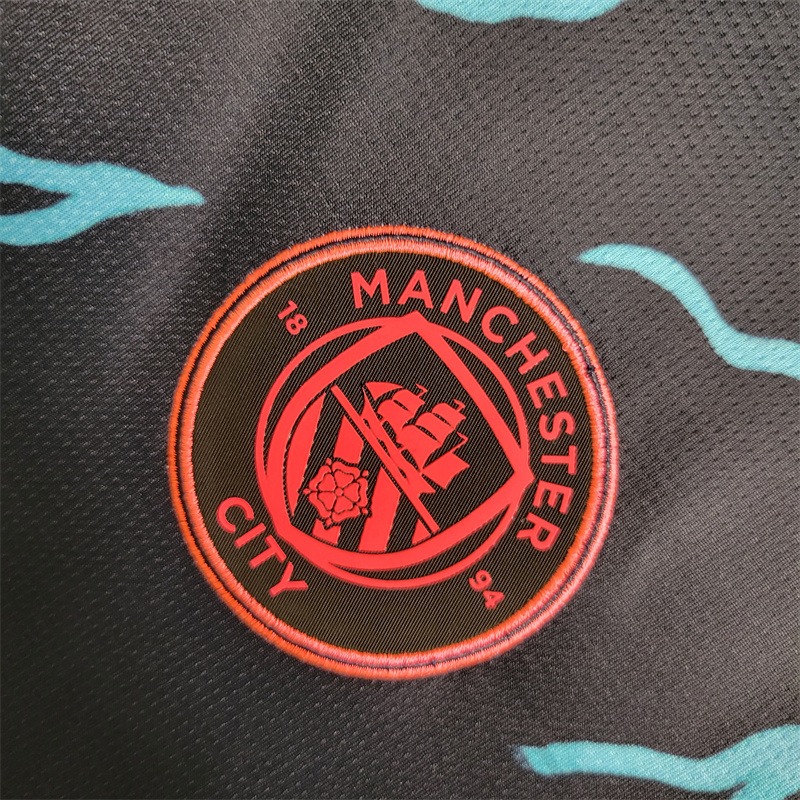 Manchester City Football Jersey Third Away Long Sleeve Shirt 2023/24