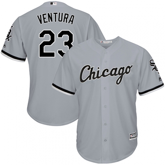 Men's Majestic Chicago White Sox #23 Robin Ventura Replica Grey Road Cool Base MLB Jersey - Ujersey