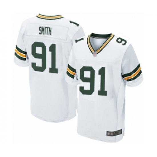 Men's Green Bay Packers #91 Preston Smith Elite White Football Jersey - Ujersey