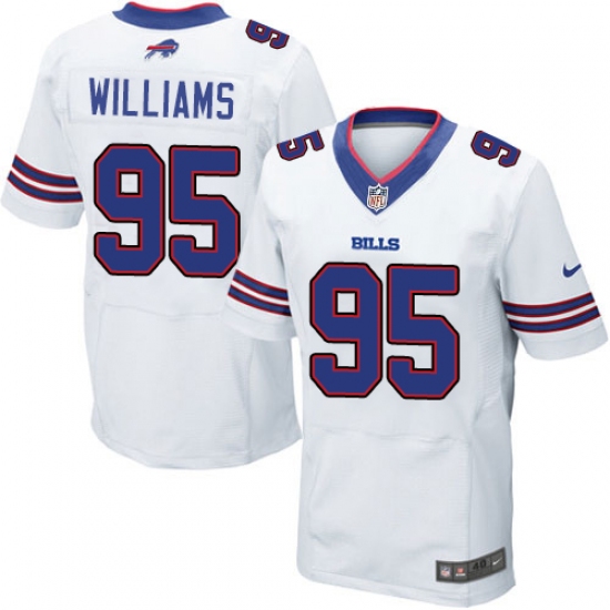 Men's Nike Buffalo Bills #95 Kyle Williams Elite White NFL Jersey - Ujersey