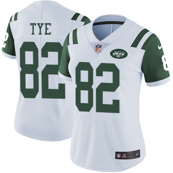 Women's Nike New York Jets #82 Will Tye White Vapor Untouchable Limited Player NFL Jersey - Ujersey