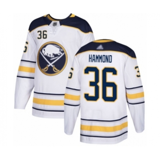 Men's Buffalo Sabres #36 Andrew Hammond Authentic White Away Hockey Jersey - Ujersey