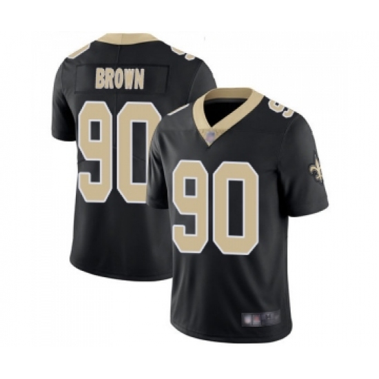 Youth New Orleans Saints #90 Malcom Brown Black Team Color Vapor Untouchable Limited Player Football Jersey - Ujersey