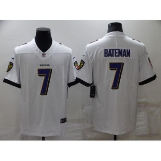 Men's Baltimore Ravens #7 Rashod Bateman White 2022 Vapor Untouchable Stitched NFL Nike Limited Jersey - Ujersey