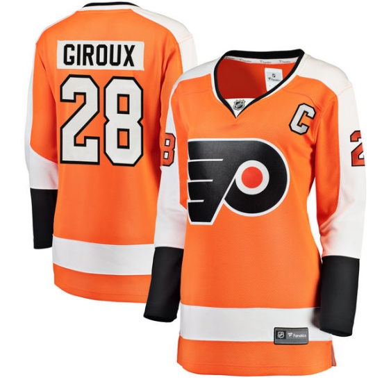 Women's Philadelphia Flyers #28 Claude Giroux Fanatics Branded Orange Home Breakaway NHL Jersey - Ujersey