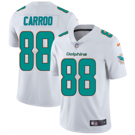 Youth Nike Miami Dolphins #88 Leonte Carroo White Vapor Untouchable Limited Player NFL Jersey - Ujersey