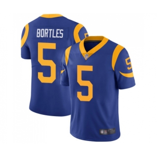 Youth Los Angeles Rams #5 Blake Bortles Royal Blue Alternate Vapor Untouchable Limited Player Football Jersey - Ujersey