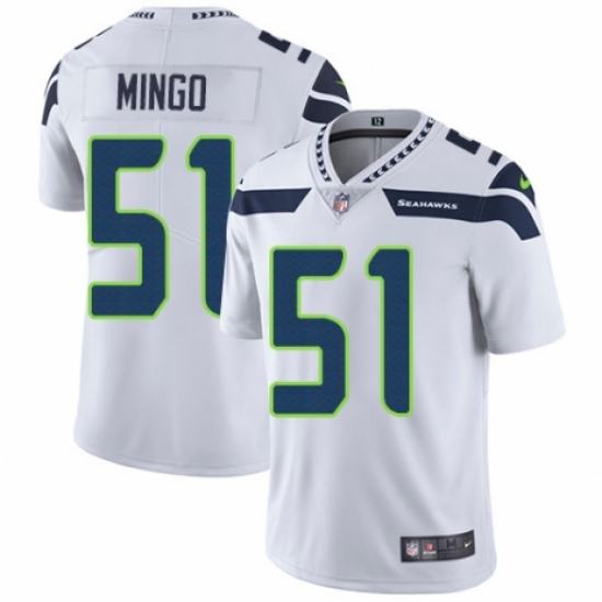 Youth Nike Seattle Seahawks #51 Barkevious Mingo White Vapor Untouchable Elite Player NFL Jersey - Ujersey