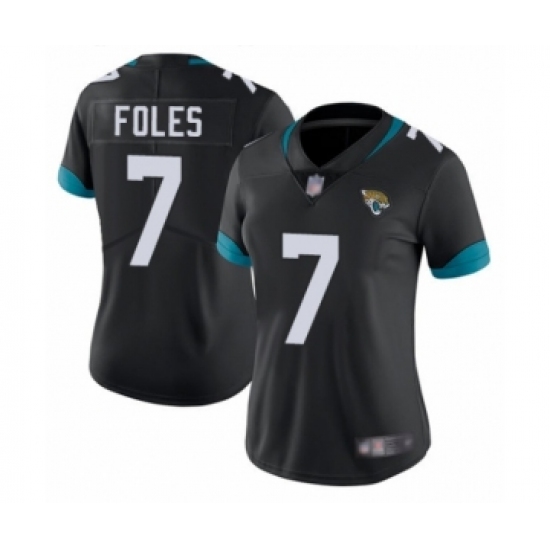 Women's Jacksonville Jaguars #7 Nick Foles Black Team Color Vapor Untouchable Limited Player Football Jersey - Ujersey
