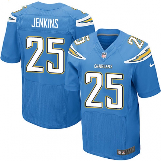 Men's Nike Los Angeles Chargers #25 Rayshawn Jenkins Elite Electric Blue Alternate NFL Jersey - Ujersey
