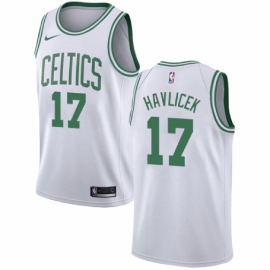 Women's Nike Boston Celtics #17 John Havlicek Authentic White NBA Jersey - Association Edition - Ujersey