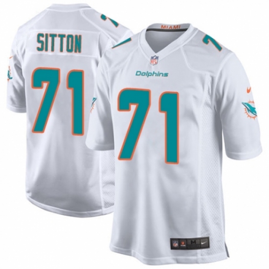 Men's Nike Miami Dolphins #71 Josh Sitton Game White NFL Jersey - Ujersey