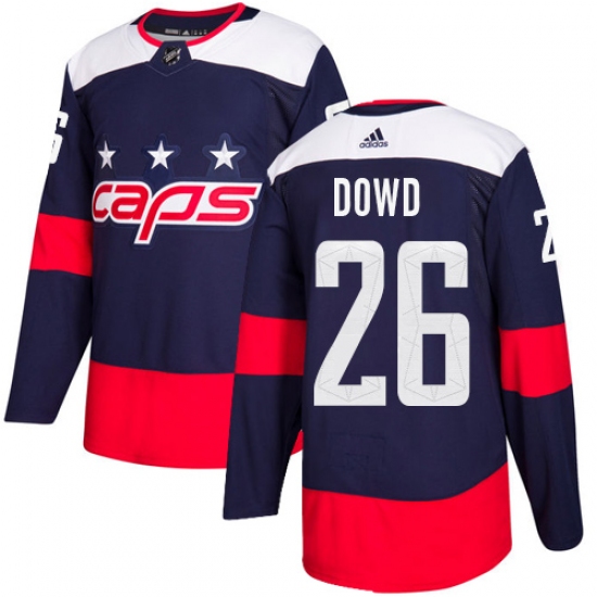 Men's Adidas Washington Capitals #26 Nic Dowd Authentic Navy Blue 2018 Stadium Series NHL Jersey - Ujersey