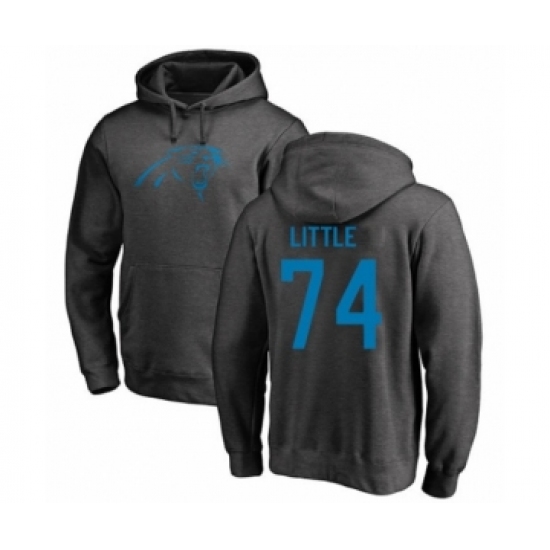 Football Carolina Panthers #74 Greg Little Ash One Color Pullover Hoodie - Ujersey