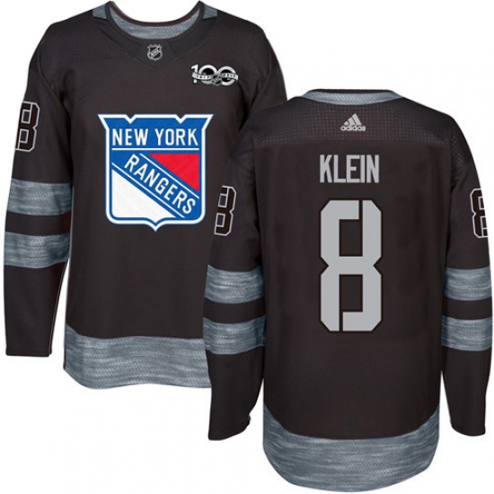 Men's Adidas New York Rangers #8 Kevin Klein Premier Black 1917-2017 100th Anniversary NHL Jersey - Ujersey