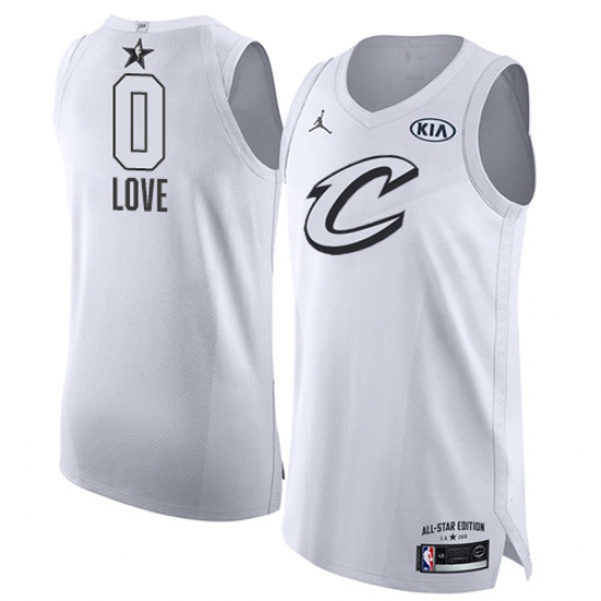 Men's Nike Jordan Cleveland Cavaliers #0 Kevin Love Authentic White 2018 All-Star Game NBA Jersey - Ujersey