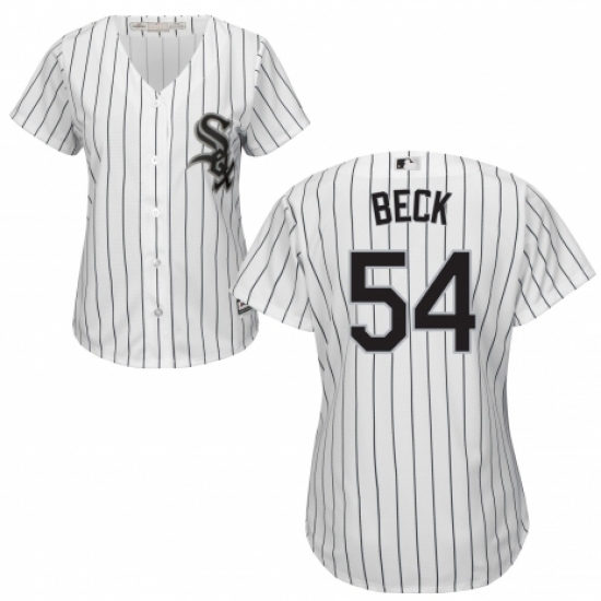 Women's Majestic Chicago White Sox #54 Chris Beck Authentic White Home Cool Base MLB Jersey - Ujersey