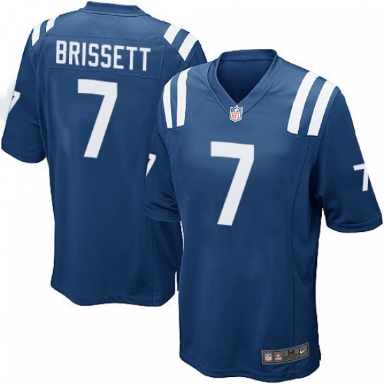 Men's Nike Indianapolis Colts #7 Jacoby Brissett Game Royal Blue Team Color NFL Jersey - Ujersey