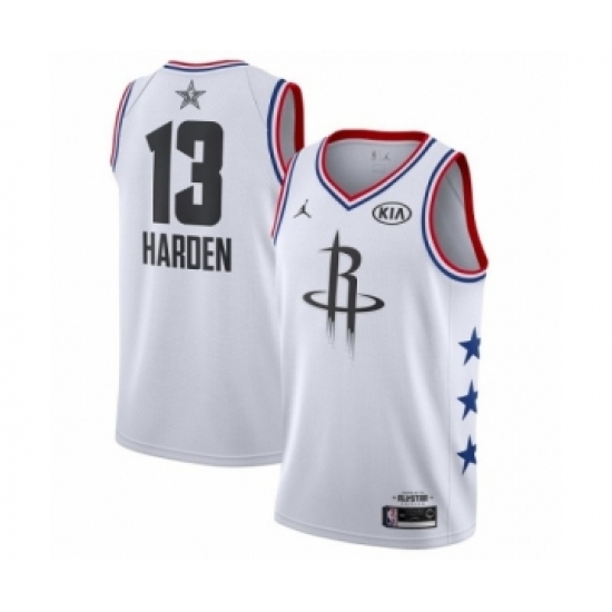 Women's Jordan Houston Rockets #13 James Harden Swingman White 2019 All-Star Game Basketball Jersey - Ujersey