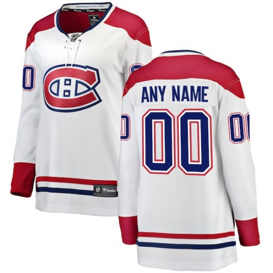 Women's Montreal Canadiens Fanatics Branded White Away Breakaway Custom Jersey - Ujersey