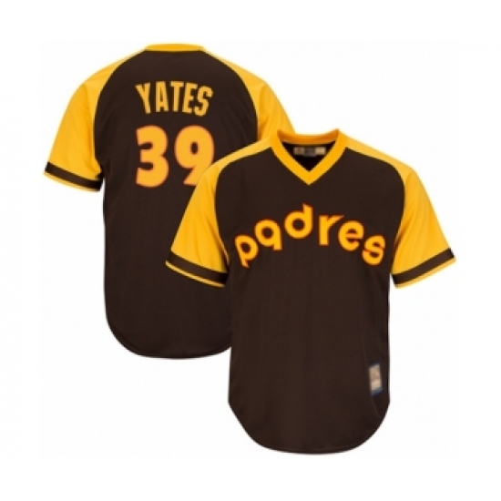 Youth San Diego Padres #39 Kirby Yates Authentic Brown Alternate Cooperstown Cool Base Baseball Jersey - Ujersey
