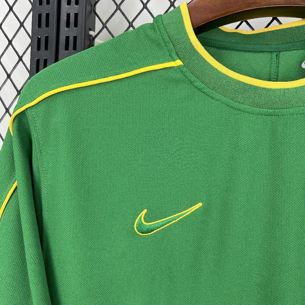 Brazil Retro Jersey Custom Goalkeeper Soccer Jersey 1998 - ujerseystore