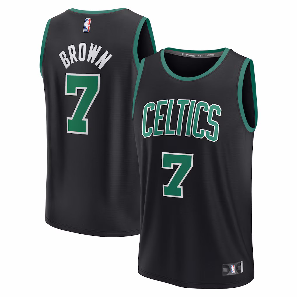 Youth Boston Celtics Jaylen Brown Fanatics Black Fast Break Replica Player Jersey - Statement Edition - Ujersey NHL